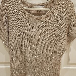 WD.NY Taupe Sequin Sweater